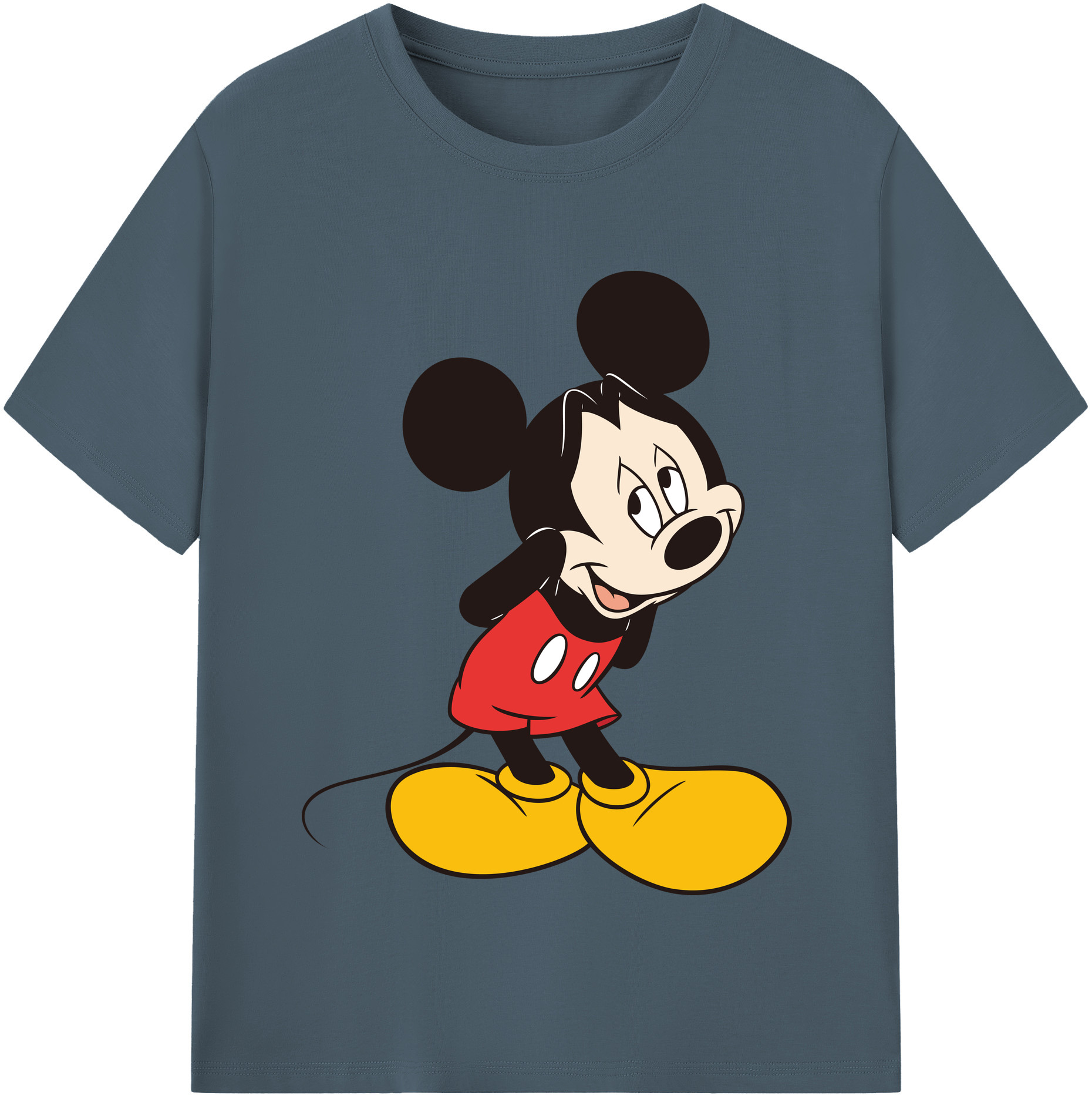 （画像用） ミッキーマウス Mickey Mouse 綿100％半袖Tシャツ（フロントプリント）
